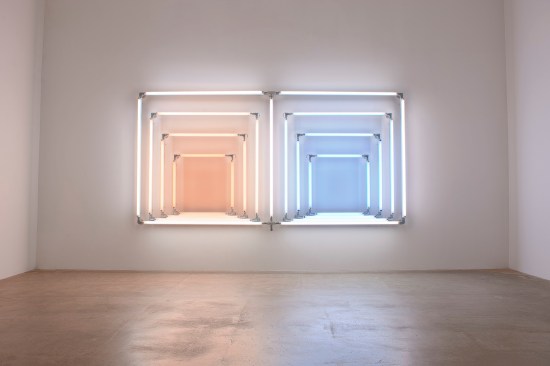 light/Double Albers: Warm White Deluxe/Warm White/Natural White/Cool White/Sunlight/Daylight/Daylight Deluxe, 2016Fluorescent lights, aluminum pipe, speed-rail, conduit fittings