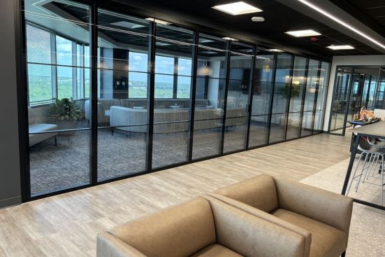 Kwik-Wall’s Luminous line of movable glass walls