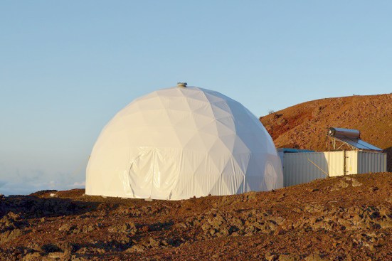 The HI-SEAS dome habitat exterior shell was by Pacific Domes, in Ashland, Ore. Honolulu firm Envision Design planned the interior (circa 2012).