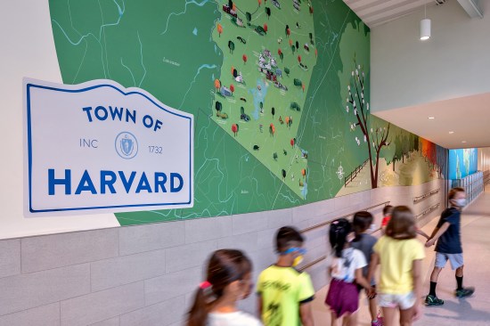 Harvard map mural.