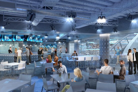 Inside the stadium club