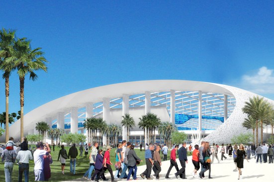 Stadium approach from the north