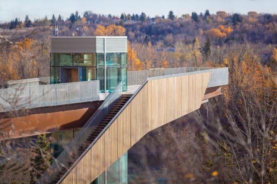 Edmonton Funicular featuring Kebony, Design by Dialog, Photo by Brock Kryton