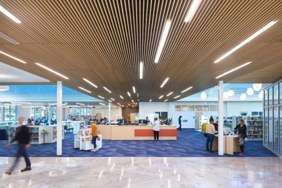 1100 Series Cross Piece Grille in Annapolis Library, Annapolis, Maryland. Photo courtesy of Keith Isaacs