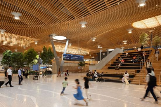 ZGF’s expansion of Portland International Airport with Timber Pro Coatings, by Ema Peter Photography