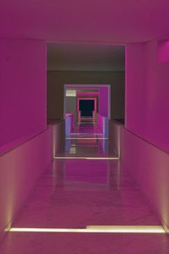 Passageways are bathed in color, adding textural dimension and a sense of perspective.