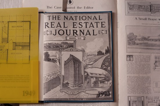 Frank Lloyd Wright's Ladies Home Journal article "A Small House with 'Lots of Room in It' " (right)