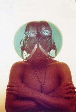 With the Environment Transformer/Flyhead Helmet (1968), Austrian group Haus-Rucker-Co intended to distort wearers' perceptions.