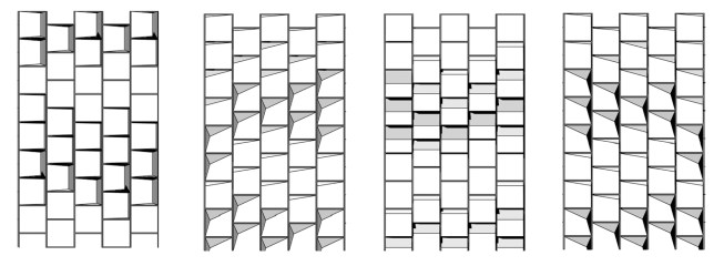 Elevations (Left to Right): north, east, south, and west