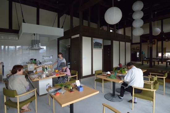 Inside the Honeywell Ibasho House, which was constructed for elders in Ofunato, Japan, in the aftermath of the 2011 tsnami and earthquake, for the elders that helped guide younger generations to higher ground and taught them to live with limited resources before receiving help.