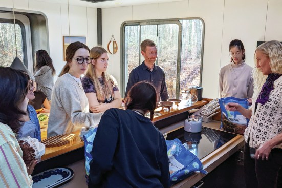 Students use the ILZRO house kitchen