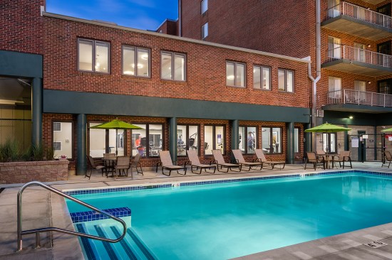 The perfect complement to the existing apartment structure, two-lite Rolling vinyl windows from Harvey Commercial Solutions come with double locks. Heavy-walled, fully welded sash/frame adds strength and durability to the Energy Star qualified windows that are available with 28 colorful exterior finish options. Photo courtesy of Harvey Commercial Solutions.