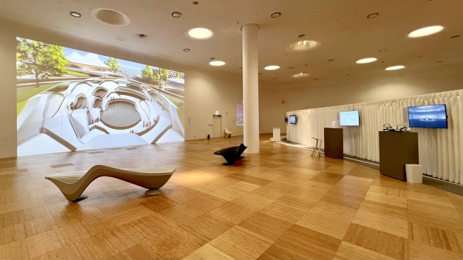 The Imagination zone with a projection of the Liberland Metaverse