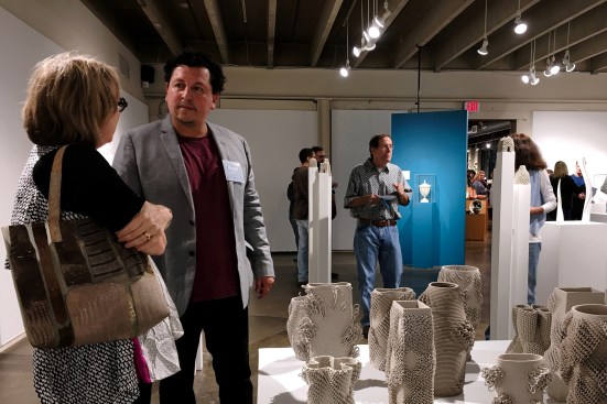Ronald Rael in conversation during the opening of “A Tipping Point,” Northern Clay Center, Minneapolis