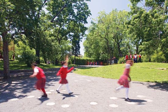 Bikeshare programs need the right infrastructure (such as dedicated parking areas) to thrive. Similarly, parks and other green spaces should be planned to stimulate user activity. In children’s play areas, natural terrain and ground markings have been shown to get kids up and running.