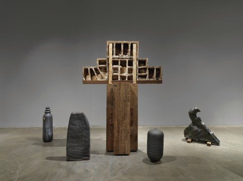 “Theaster Gates: Young Lords and Their Traces,” 2022. Exhibition view: New Museum, New York.