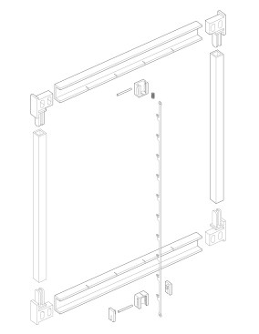 Hardware and installation process of the InVert Self-Shading System inside an insulated glass unit.