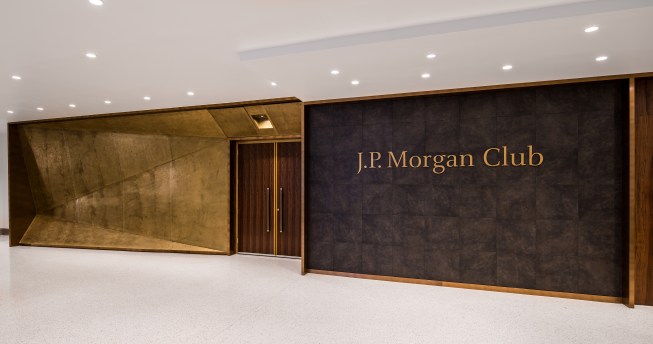 The J.P. Morgan Club, one of the many lounges at the Chase Center
