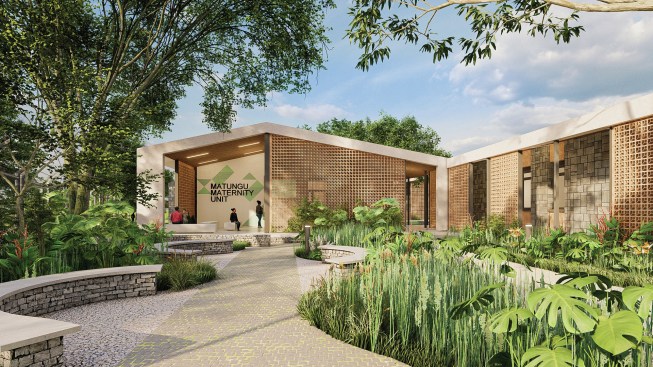 Rendering of a maternity unit for Matungu Hospital, located in western Kenya.
