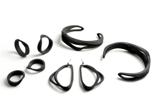 The Carbon Fiber Collection, a collaboration by Lace by Jenny Wu with Impossible Objects