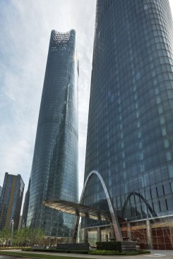 Exterior view of tower entrance