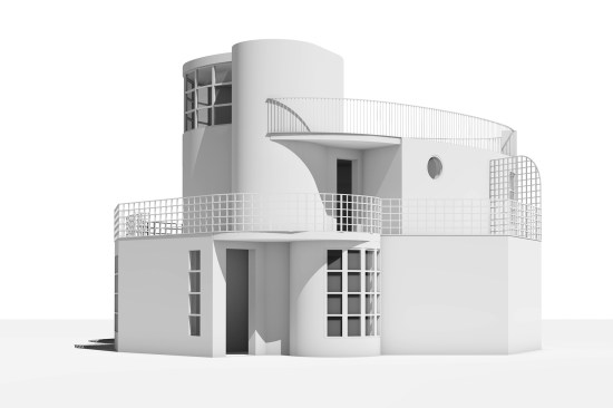 Rendering of 3D model of Accidental House
