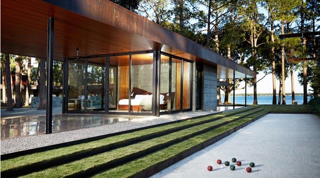 Guest suite and bocce ball court