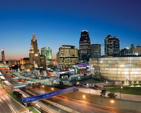 Looking northwest to downtown Kansas City.
