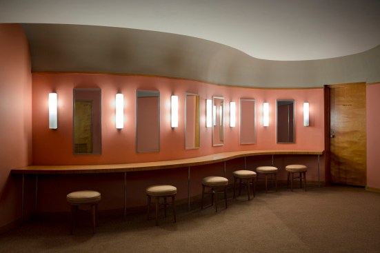 The powder room of the ladies room on the mezzanine level