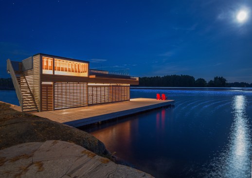 Lake Muskoka Boathouse. Port Carling, Ontario. Turkel Design
