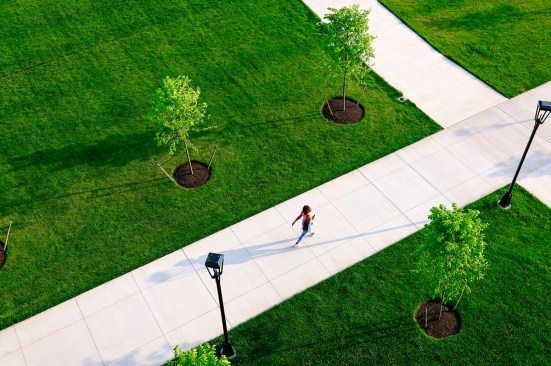 Enrollment has increased more than 15% since the central quad redesign, which has delivered a wow factor for Rowan College.