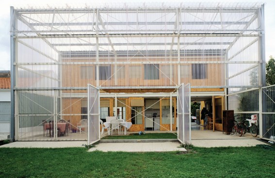 Maison Latapie in Floriac, France, by Lacaton & Vassal (1993). The Paris-based firm was founded by 2021 Pritzker laureates Anne Lacaton and Jean-Philippe Vassal in 1987.