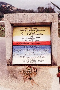 Le Corbusier's grave in Roquebrune-Cap-Martin, France