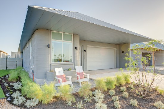 One of the community's 3D-printed homes.