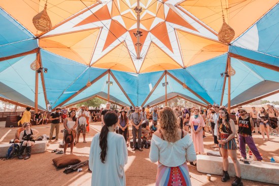 Do LaB's Beacon tent, designed in collaboration with Heather Shaw for Coachella in 2017 and 2018
