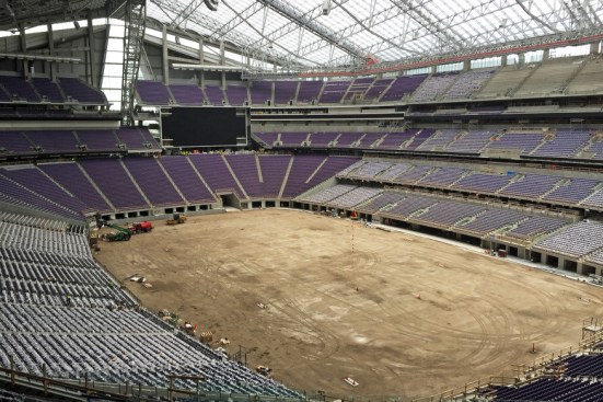 The forthcoming playing field under daylight.