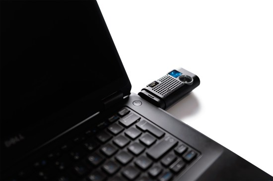 Currently, devices must employ a USB dongle, such as this one by PureLiFi, to receive and decode downlink data, and to modulate an upload signal for sending uplink information via Li-Fi.