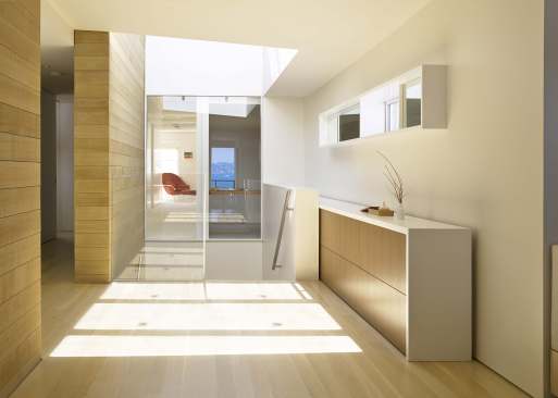 One design element is the line-of-sight view of multiple rooms at once.