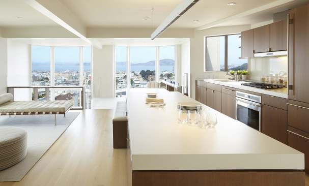 Because of the unique design, the kitchen actually gained additional countertop space in the project.