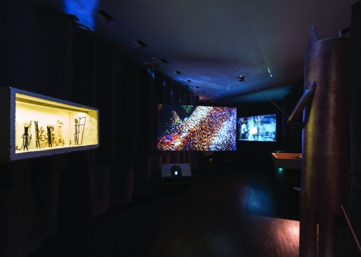 Video installations and pieces from workshops by Tapio Snellman and Madelon Vriesendorp.