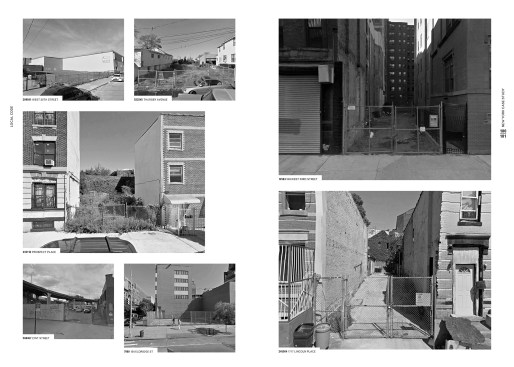 Vacant and underused parcels of land featured in the New York case study