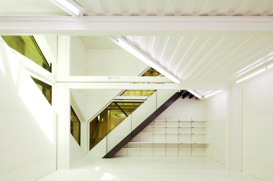 Interior of "The Cubes" installation at the Whitney Museum (now the Met Breuer)