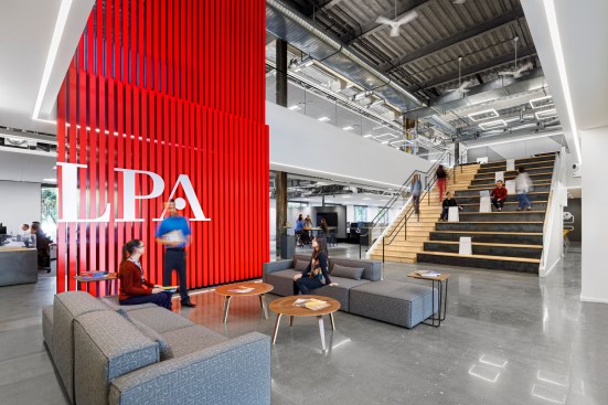 Designed by LPA and built by general contractor Turelk, LPA's office in Irvine, Calif., met the 70% pEUI reduction target in the 2018 reporting year.