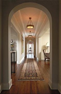 The judges liked how this newly renovated, open hallway on the ground floor ends in the pool-terrace portico.