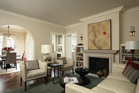 The family room on the first floor opens into the breakfast room addition as well as the butler's pantry by the kitchen.