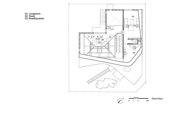 Clover House, third-floor plan