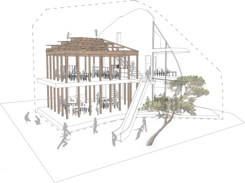 Clover House, interior structural diagram