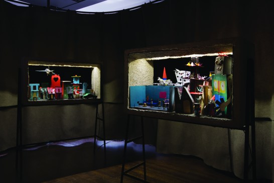 A portion of "Lina Bo Bardi: Together" in the Graham Foundation's Madlener House.