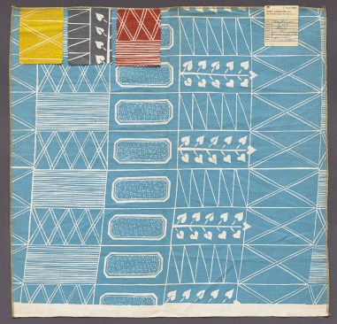 A fabric sample by Swedish architect Sven Markelius designed between 1948 and 1950.