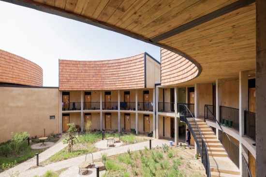 By creating a supply chain, 96 percent of the materials utilized to build RICA were derived from within Rwanda, providing money to local people and reducing embodied carbon.